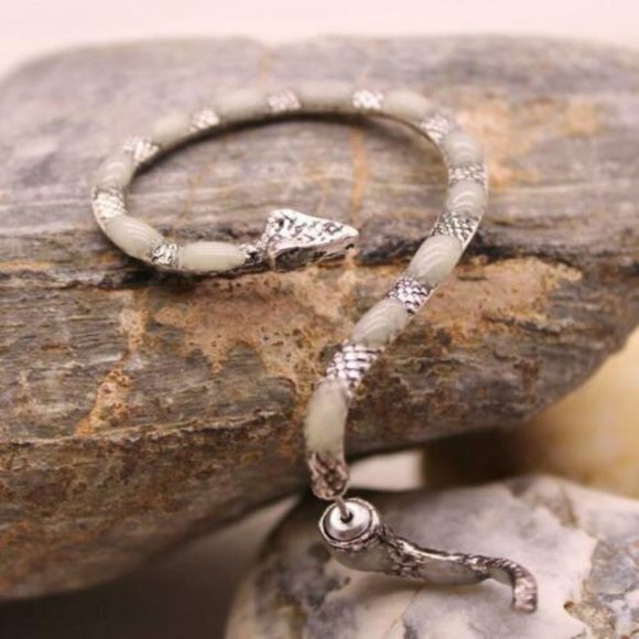 Glow in Dark Silver Snake Ear Stud Cuff Wrap Earring‎ - Fashion Gothic Punk- New - Picture 2 of 5